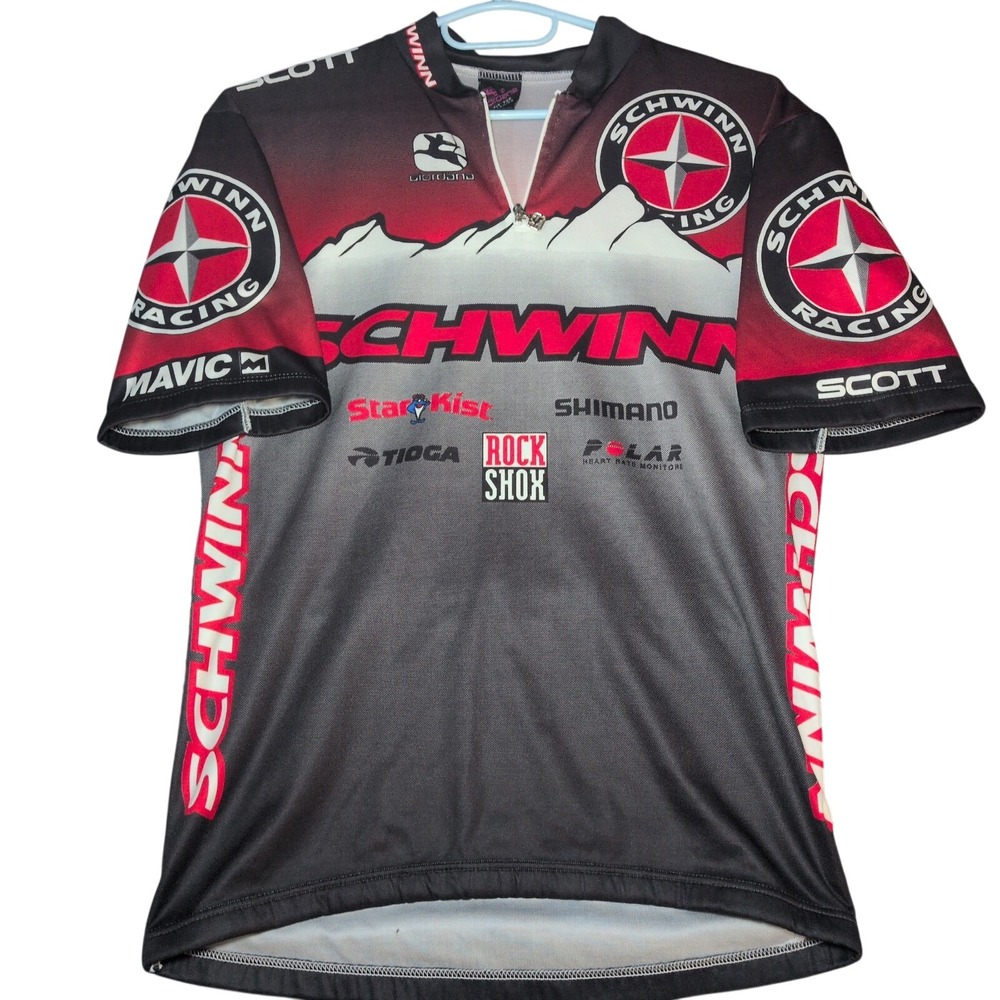 Vintage Schwinn Racing Cycling Jersey Giordana Mens M 3-48 Red Made In Italy